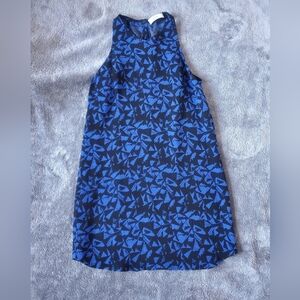 A.L.C Blue Geo Print 100% Silk Dress Size 4